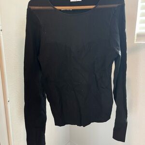 Bluivy Elegant Black Long Sleeve Top